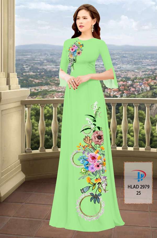 Vải Áo Dài Hoa In 3D AD HLAD2979 59